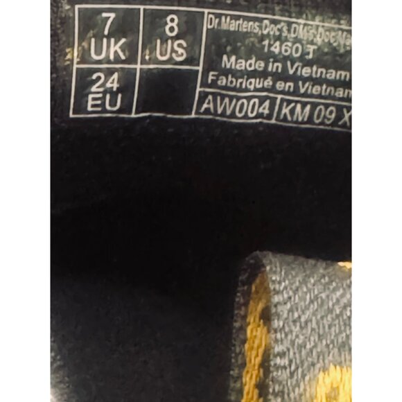 Dr. Martens 1460T -SIZE 8 Kids Unisex Black Combat Side Zipper Boots - Picture 9 of 9